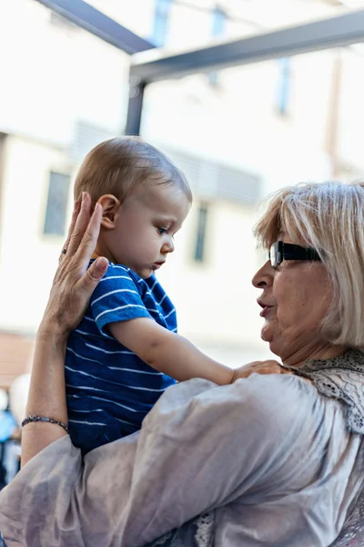 Grandmother With Her Grandson — Stock Photo, Image