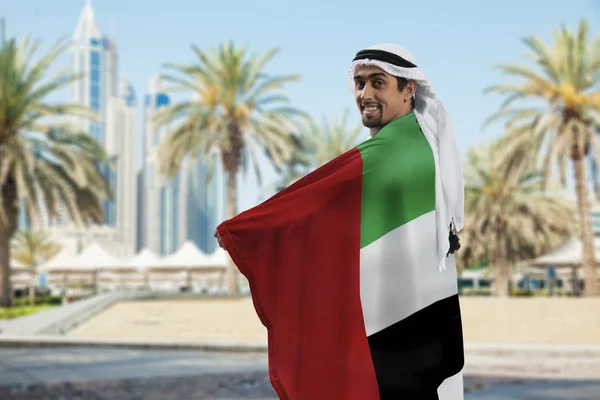 Male Holding Flag — Stock Photo, Image