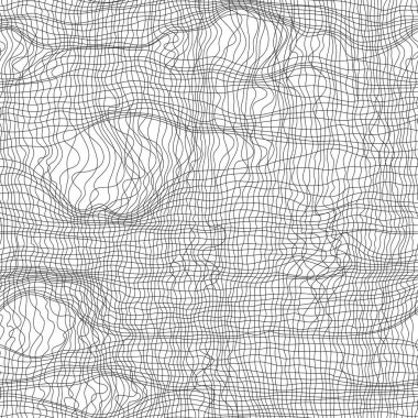Nötr zarif çizgi sanat desenli balık ağı, kusursuz doku tasarımı. Izgaradaki yırtık taytlar, leticce, dalgalı, dantel, balıkçı ağı çizimi
