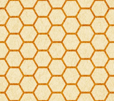 Kusursuz Bal Tarağı Deseni. Altıgen vektör dokusu sanatsal arkaplan