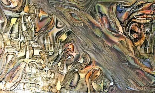 Абстрактный футуристический фон с акварельной текстурой — стоковое фото