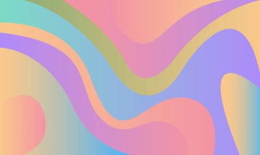 Modern renk şemalı fütürist bir poster. Eğim dalgaları ile soyut arkaplan şablonu