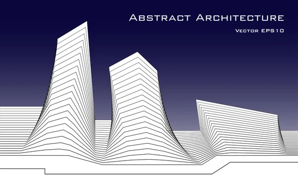 Architektonische Hintergründe Abstrakte Architektur Schwarz Weiße Vektorillustration — Stockvektor
