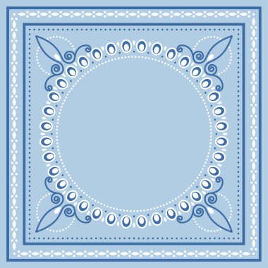 Güzel yuvarlak ve kare çerçeve. Şenlik tasarımı. Klasik sınır. Vektör illüstrasyonu EPS10