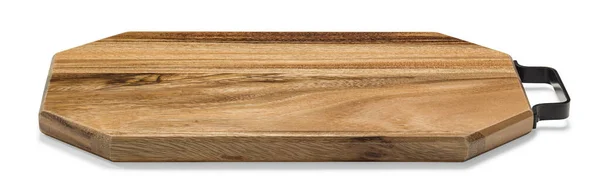 Deska Cięcia Naturalnego Drewna Zdjęcie Odizolowane Tła — Zdjęcie stockowe