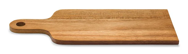 Deska Cięcia Naturalnego Drewna Zdjęcie Odizolowane Tła — Zdjęcie stockowe