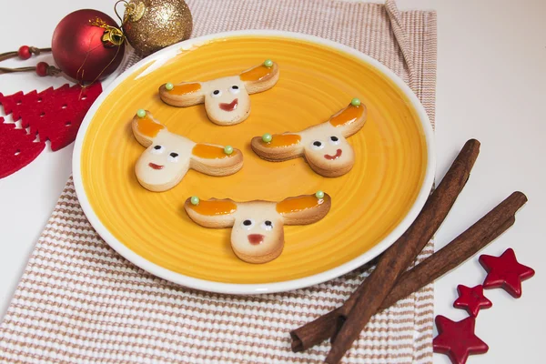 Christmas handmade cookies reindeer — Stock Photo, Image