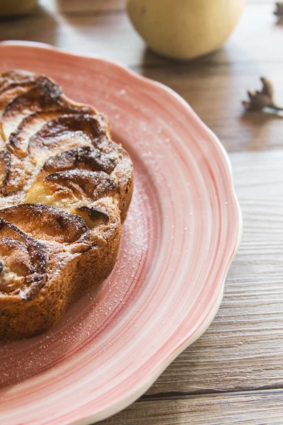 Dettaglio torta di mele fatta in casa, da vicino — Foto Stock