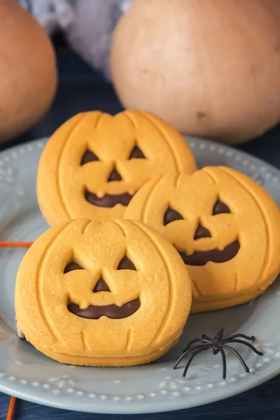 Halloween pumpkin cookies — Stock Photo, Image