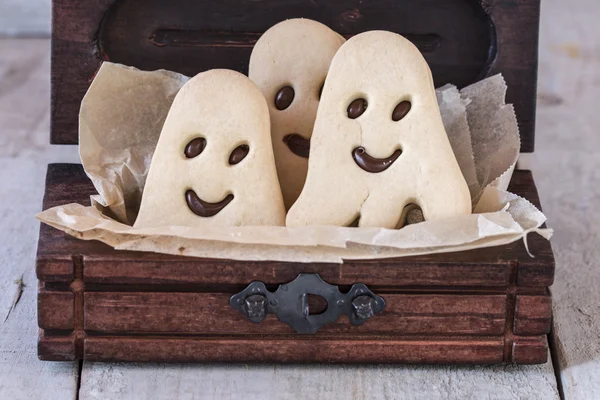 Ghost cookies for Halloween — Stock Photo, Image