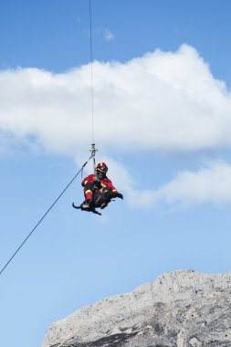Alicante kıyısında, İspanya - 15 Şubat. Arama ve kurtarma manevralar