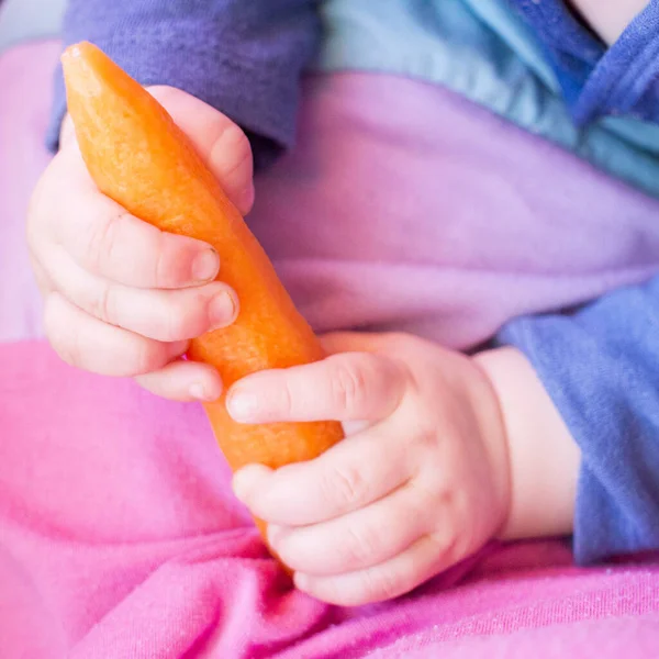 Baby Hand Holding Fruits Vegetables Royalty Free Stock Images