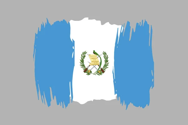 Guatemalai Köztársaság Lobogója Guatemala Tricolor Ecset Koncepció Vízszintes Vektor Szürke — Stock Vector