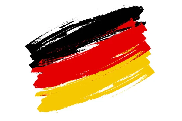 Flag Federal Republic Germany Germany Tricolor Brash Concept Horizontal Vector — Stock Vector