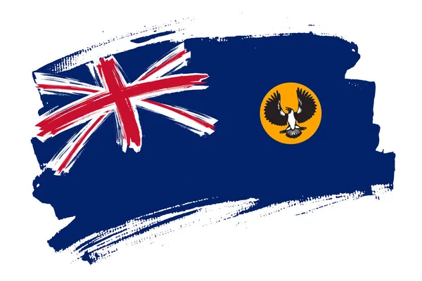 Bandera Del Sur Australia Australia Región Australiana Concepto Pincel Bandera — Archivo Imágenes Vectoriales