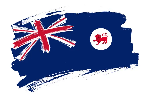 Vlag Van Tasmanië Australië Australische Staat Banner Borstel Concept Horizontale — Stockvector