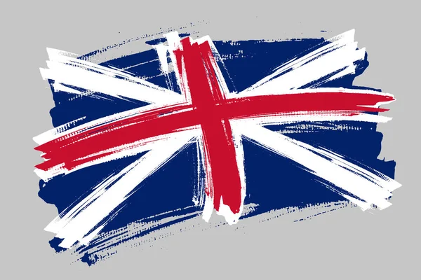 Bandera Gran Bretaña 1707 1800 Concepto Pincel Banner Vector Horizontal — Archivo Imágenes Vectoriales