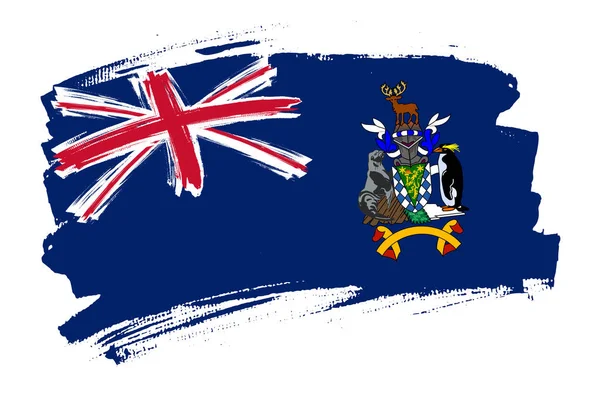 Vlag Van South Georgia South Sandwich Islands British Overseas Territory — Stockvector