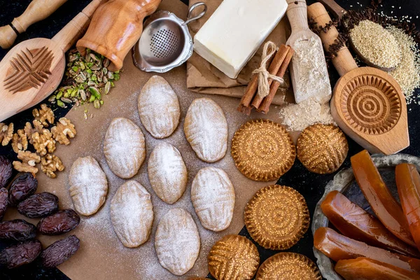 Cookies made with cookie molds named kmbe. Traditional local foods of Antakya.