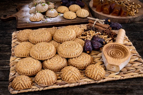 Cookies made with cookie molds named kmbe. Traditional local foods of Antakya.