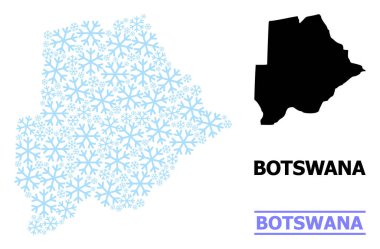 Kar Taneleri Botswana 'nın Buz Bileşimi Haritası