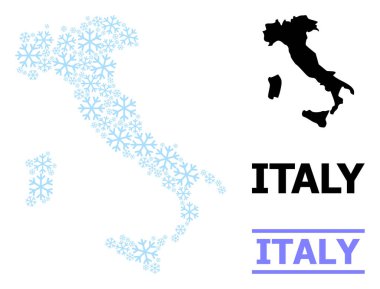 İtalya 'nın Taze Kar Mozaik Haritası