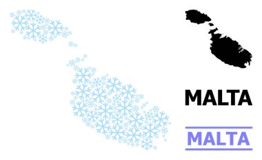 Kar Taneleri Malta Buzlu Mozaik Haritası