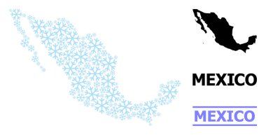 Meksika 'nın Kar Taneleri Buzlu Mozaik Haritası
