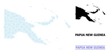 Papua Yeni Gine Kar Taneleri Buz Kolajı Haritası