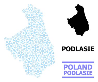 Podlasie Eyaleti 'nin Kar Taneli Buz Bileşimi Haritası
