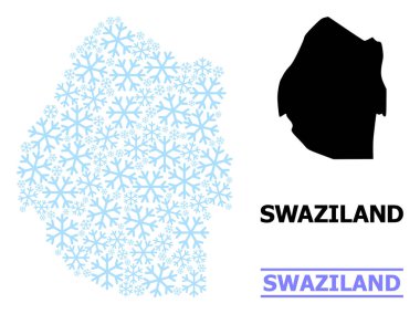 Taze Kartaneleri Svaziland Haritası