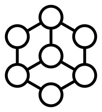 Blokchain Düz Simge İllüstrasyonu