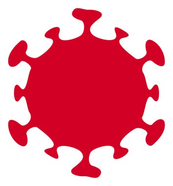 Covid Virüs V2 Düz Simge İllüstrasyonu