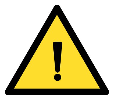 Ünlem Uyarı Düz Simgesi Kalıbı