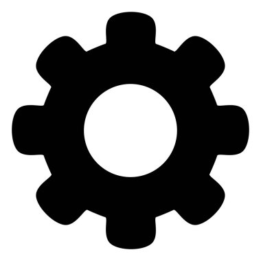 Dişli Tekerlek Düz Simge Raster