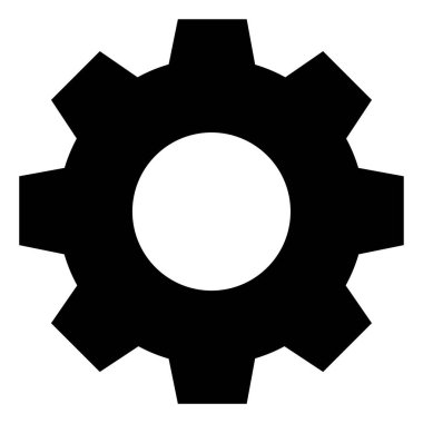 Gear Düz Simge İllüstrasyonu