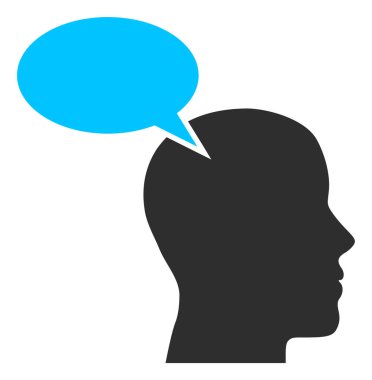 Hayal Bulutu Düz Simge Raster