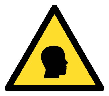 Adam Uyarı Düz Simgesi İllüstrasyonu