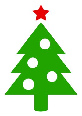Yeni Yıl Ağacı Düz Simgesi