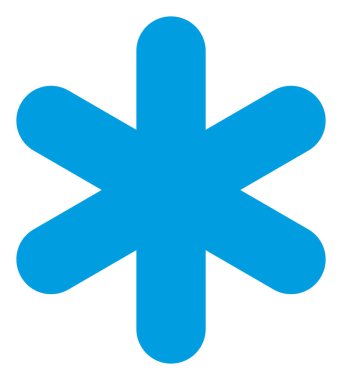 Basit Kar Tanesi Düz Simgesi Simgesi