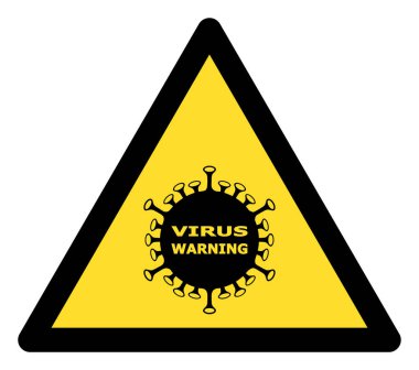 Virüs Uyarı Düz Simge Raster