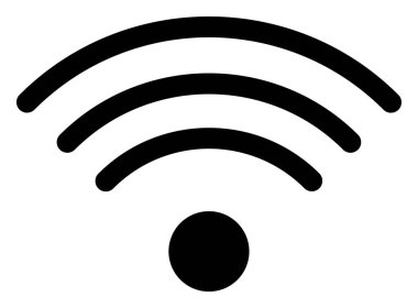 Wi-Fi Kaynak Düz Simge Raster