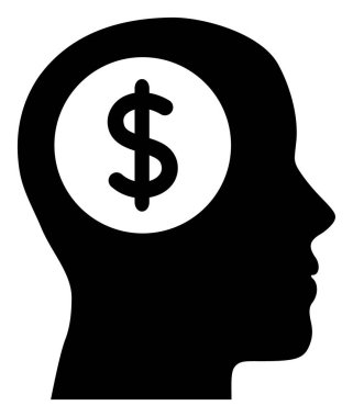 Banka Düşünen Düz Simge Resmi