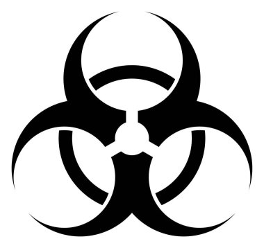 Biyolojik Tehlike Düz Simgesi Resmi
