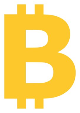 Bitcoin Sembol Düz Simge Vektörü