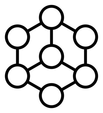 Blokchain Düz Simge İllüstrasyonu