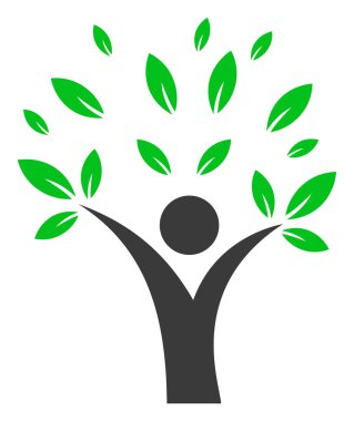 Ekoloji Adamı Düz Simge Sembolü