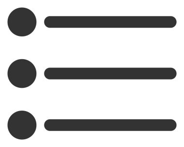 Liste Ögeleri Düz Simge İllüstrasyonu