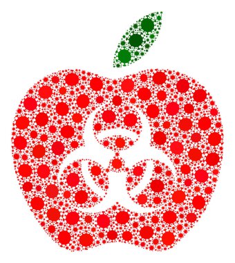 Enfeksiyonlu Apple Covid Virüs Mozaik Simgesi