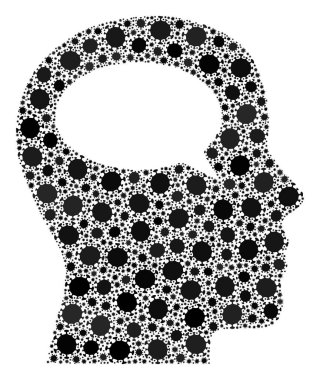 Coronavirus Kolaj Simgesini Enfeksiyon Elementleriyle Düşünüyorum